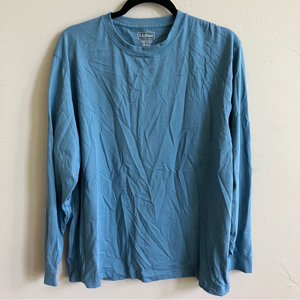 L.L. Bean Blue Long Sleeve Tee men’s size large